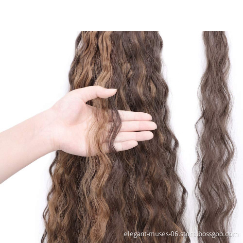 Long Straight Ponytail Hair Extension Tie Up Hair Piece Heat Resisting Fiber Synthetic Pony Tail Dark Brown Hairpiece
